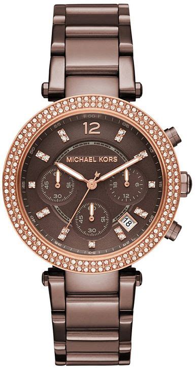 Women's Michael Kors Parker Sable Chocolate Chronograph 